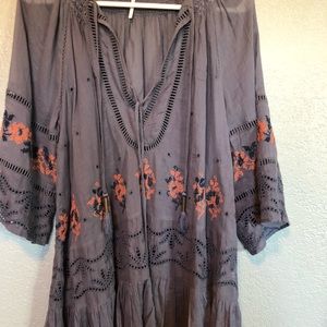 Free People embroidered shirt